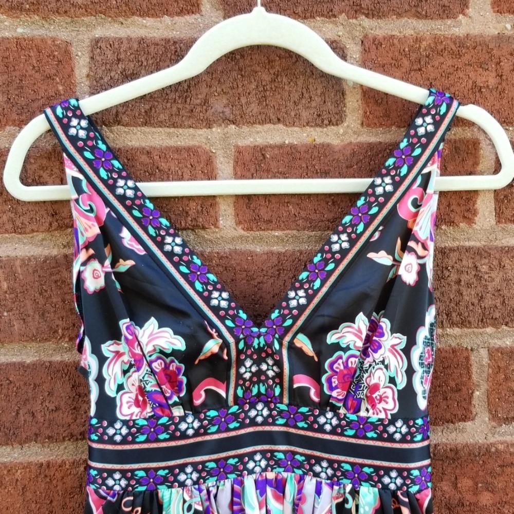 EUC Floral Print Dress Sz 8 EUC - Picture 2 of 5